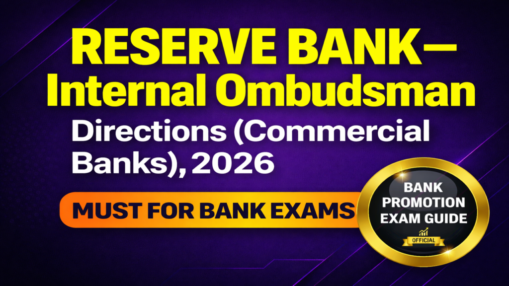 RBI Internal Ombudsman Directions 2026 detailed analysis for all bank exams